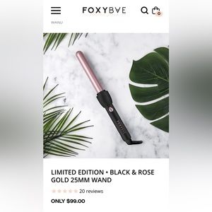 LIMITED EDITION • BLACK & ROSE GOLD 25MM WAND